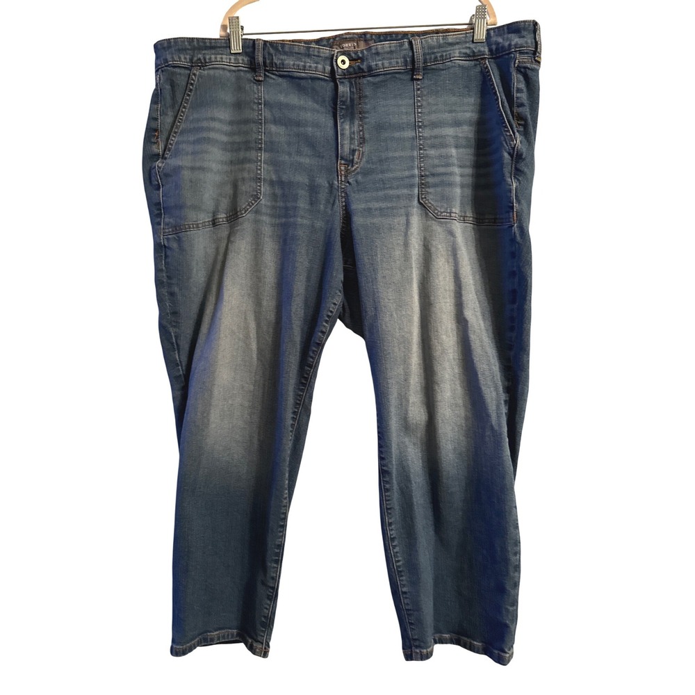Torrid Womens Jeans Size 26 R Blue Denim Utility Pocket Straight Leg Pants